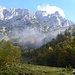rechts der Bildmitte in der Wolke mein heutiges Ziel - die Regalmwand - von der Gaudihütten aus gesehen
