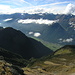 Blick vom Lauser über das Ötztal zum Geigenkamm u. Kaunergrat:
rechts ragen die Kaunergratberge Rofelewand (im Juni 2013 bestiegen) und Gsallkopf über den Geigenkamm.