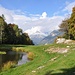 Der Fischteich in Monti di Motti. Mit Blick ins Val Verzasca.