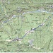 Karte mit Route: Rasa - Bosind - Corte di Sotto - Cadalom - Rasa