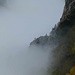 Kletterer überm Nebel am Winnetouweg an der Breiten Wand