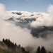 Blick vom Hirzli - Muertschenstock ragt aus den Wolken