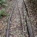 Reste von Gleisen im ehemaligen Steinbruchgelände