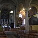 Interno della chiesa di San Biagio con due delle numerose telel, di provenienza romana, che narrano la storia del santo dedicatario.