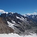 Unten mitte die Promontoire-Hütte