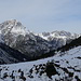 Blick gen Talausgang zum Spitzkopf und dem Zirmebenjoch.