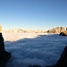 Mer de nuages au dessus du refuge de Dolicu (Triglav)