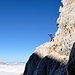 Vires aériennes dans la face W du Triglav