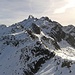 Madererspitze vom verschneiten Grat des Luterseebergs