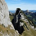 Auf der alpinen Route zur Marwees: Der Blick zurück zu den bisherigen Gipfelzielen.