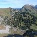 Blick vom Neuenalpspitz zurück zur Gmeinenwis, Lütispitz, Säntis, Altmann und Wildhauser Schafberg