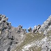 interessante Felsformationen zwischen Garsellikopf 2105m und Drei Schwestern 2052m