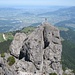 Ausblick zur höchsten der Drei Schwestern 2052m, welche man in ausgesetzter Kletterei (II) erreichen kann