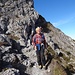 Abstieg auf dem steilen Nordostgrat des Garsellikopf