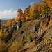 Kamenický kopec (Kamnitzberg) - Blick entlang der Abbruchkante. Die mit gut 450 m heutzutage höchste Stelle des Berges befindet sich am rechten Bildrand.