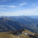 Prättigau: ganz links Drusen- und Sulzfluh, davor die Sassauna; im Hintergrund in Bildmitte die Silvretta