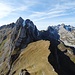 Der Blick vom Gipfel des Fählenschafbergs zu den grössten Bergen des Alpsteins.