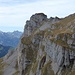 Blick zum Berglichopf - diverse Kletterrouten führen durch die Wand