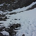 Auch wenn meine Wanderschuhe nicht mehr das beste Profil haben; die schneebedeckten Stellen war mit den Stöcken einfach zu begehen.