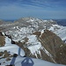 Gipfelphoto auf dem höchsten Punkt des Glärnischmassivs - Punkt 2915<br />Blick Richtung Ruchen und Punkt 2755