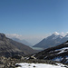 Blick zum Berninapass, in der Ferne grüßt das Puschlav und Italien