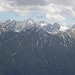 Blick in die Stubaier Alpen vom Hundstalkogel: Re Bockkogelferner mit seinen Gipfeln, darunter die bei der geschilderten Tour erstiegenen Hölltalspitze u. Mutterberger Seespitze.