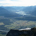 Blick ins Vorarlberg, in der Mitte Feldkirch. 
