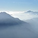 Der Nebel schleicht sich Richtung Monte Ceneri