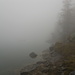 Der Lagh da Palü ist kaum zu sehen im Nebel