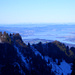Blick aus dem Wängital auf den januarlich besonnten Zürichsee