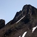 <strong>Brisen</strong> (2404 m); Gipfelaufbau der Westflanke.