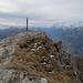 Gipfelkreuz - mit Ansatz der steilen NW-Flanke