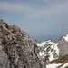 Der Altmann-Gipfel, rechts der Ausganspunkt der Tour, der Säntis.