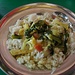 Reis & Curry - eine ordentliche Zwischenmahlzeit unterwegs. Wir entscheiden uns, aus gesundheitlichen Gründen, nur vegetarisch zu essen (essen ja auch sonst nicht all zu viel Fleisch)..