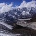 Ponkar-Gletscher und dahinter die Annapurnakette