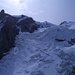 Selten sichtbar: Die imposanten Eisfälle des Monte Rosa-Gletschers stürzen gegen den Gornergletscher hinab.