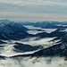 Wetterstein, Ammergauer Alpen und Estergebirge. Sogar der Hochvogel is zu sehen