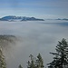 Blick über den Nebel zur Benediktenwand.