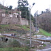 Il ponte medioevale di Castiglione Olona. Si vedono gli antichi laveggi e la scaletta che li raggiungeva.