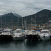 Porto turistico e Monti Lattari sullo sfondo