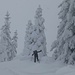 Die letzten Meter in tiefst winterlicher Landschaft