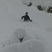 Fast schon wieder im Lasitzengraben, so viel Schnee gibt es hier selten!