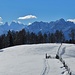 hinter uns der Aufstieg von Toblach, links ein legendäres Skitourenziel, die Cristalloscharte