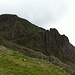 Schön zu erkennen die Shamrock Traverse nach rechts T5.  Rechts hinten sieht man Pillar Rock. Vom Robinson's Cairn aus.
