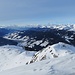 Blick zum Skigebiet Helm mit Innichen im südtiroler Pustertal