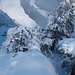 Blick auf den (vorallem bei Schnee) schwierigen Gipfelgrat mit Reutigen und Kander tief unten.