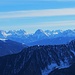 Blick zu den Sextener Dolomiten, in der Mitte der Dürrenstein und die Zinnen links daneben