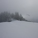 Am Sternenegg klar es etwas auf. Der Aufstieg ist nun dem Wind ausgesetzt.