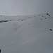 Der wenig ausgeprägte "Nordgrat" des Furggeltihorn und der Steile Zustiegshang rechts