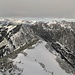 Blick vom Gipfel zum Säntis und zum Drei Schwestern Kamm.